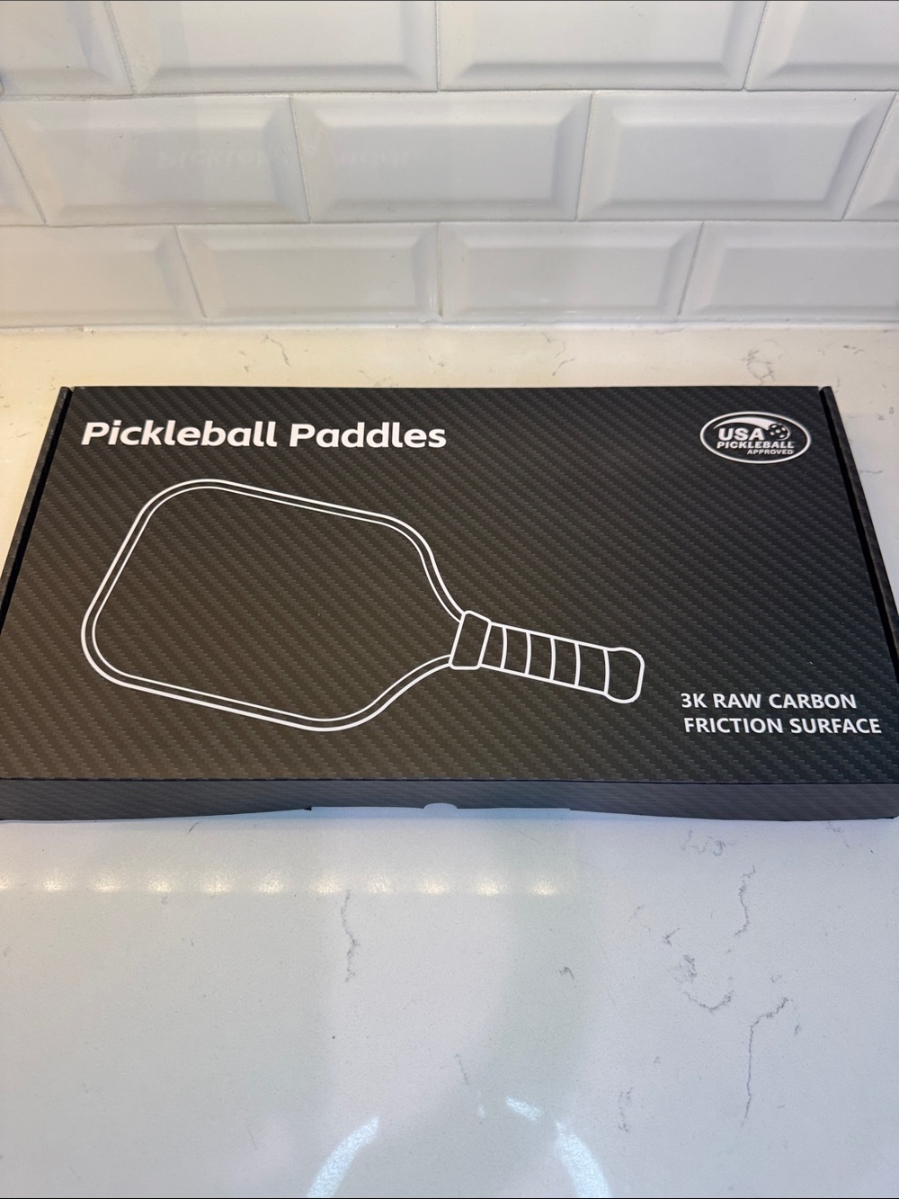 Pickleball Paddles - Black Carbon Surface